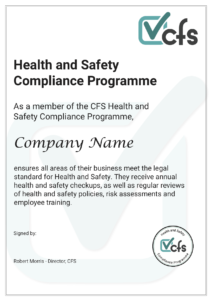 Health and Safety Certificate