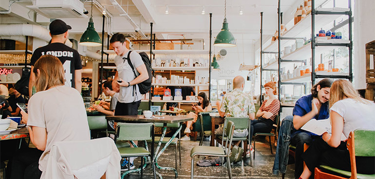 busy restaurant