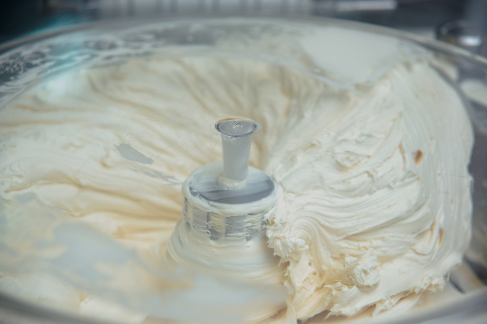 Ice cream being mixed