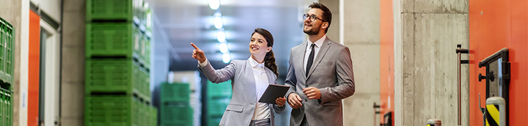 a man and women having a business meeting